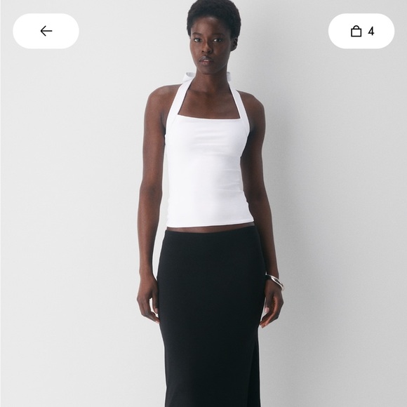 Aritzia Tops - NWT- Aritzia White Contour Optimum Halter Top